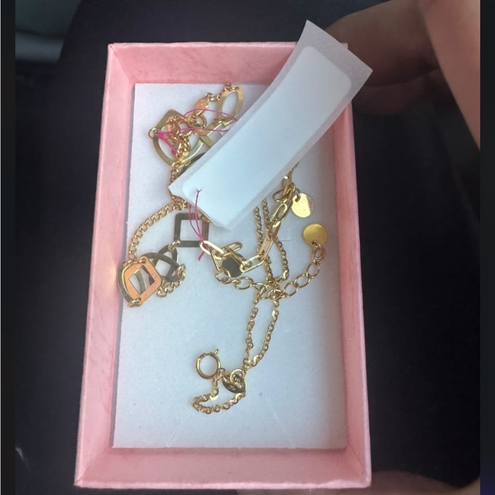 Solid 21k yellow gold dainty bracelets (2)
